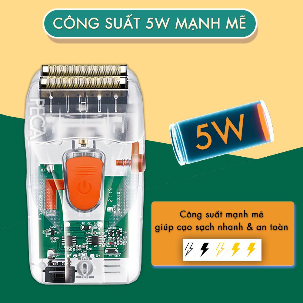 Máy cạo râu lưỡi kép Kemei KM-NG987 công suất 5w mạnh mẽ dùng cạo đầu, cạo trắng fade tóc