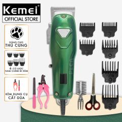 Tông đơ thú cưng điện Kemei KM-CW22 kèm theo kéo,dũa móng, lược trọn bộ tiện lợi, có thể cắt cho chó, mèo... - hàng phân phối chính thức