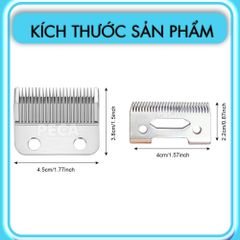 Bộ lưỡi tông đơ bằng thép không gỉ chuyên dụng thay thế nhiều loại tông đơ chuyên nghiệp của Kemei như KM-1996...