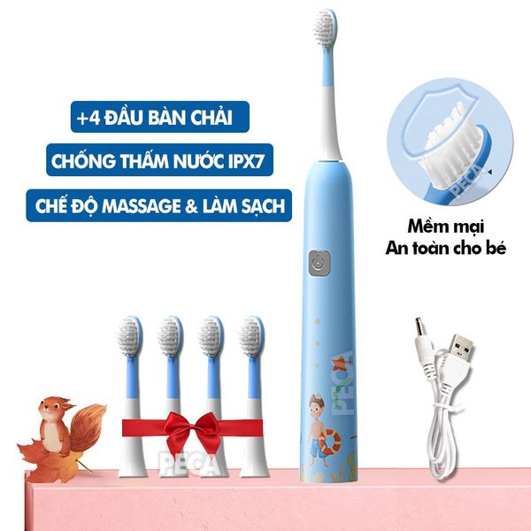 Bàn chải đánh răng điện trẻ em KEMEI KM-YS710 công nghệ rung siêu âm