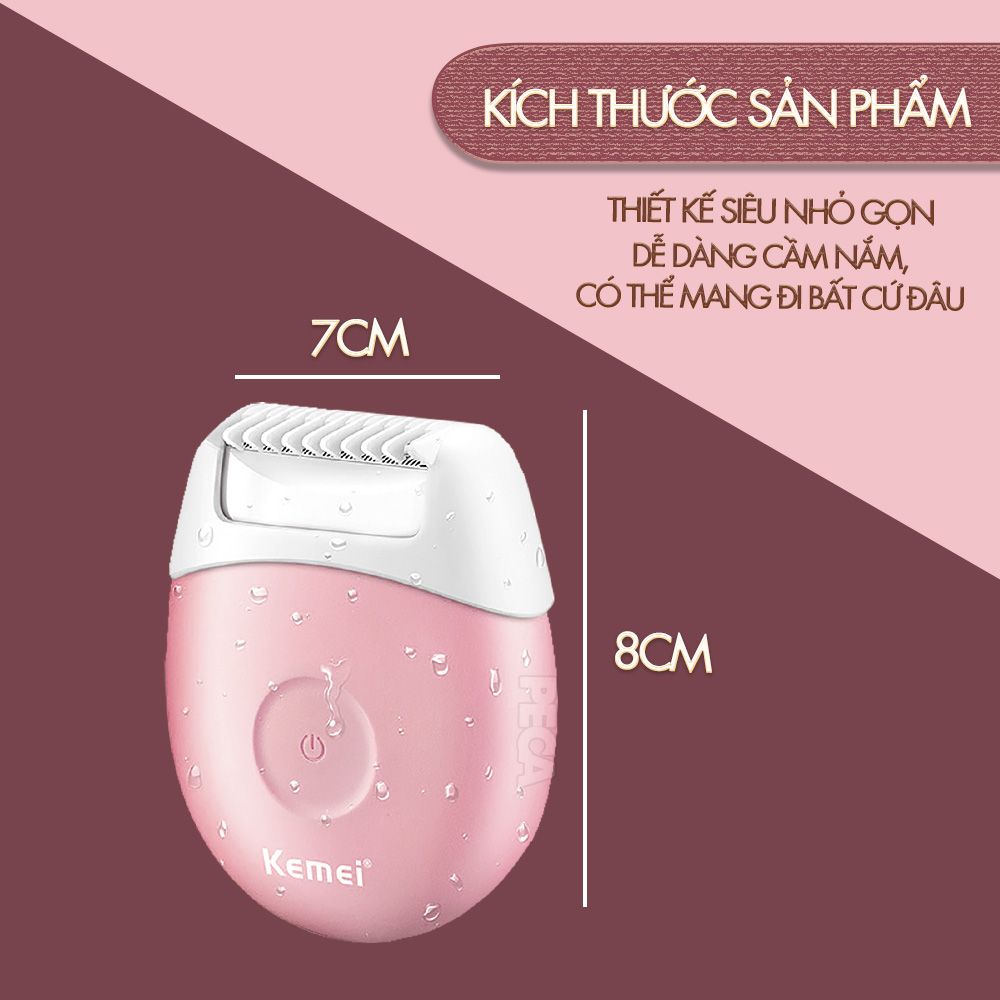 Máy tẩy lông mini Kemei KM-3213 chuyên dùng cạo lông toàn thân chống thấm nước dùng cạo cho mặt ,râu, ria mép sử dụng pin sạc tiện lợi