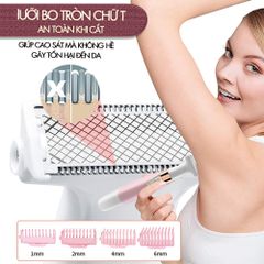 Máy tẩy lông Kemei KM-1900 chuyên dùng cạo lông toàn thân, bikini sử dụng pin sạc tiện lợi