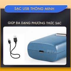 Máy cạo râu khô Kemei KM-3385 màn hình LCD thông minh, lưỡi kép nổi cạo sạch nhanh, sạc USB tiện lợi - Hàng chính hãng