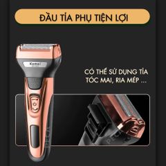 Máy cạo râu đa năng 3IN1 Kemei KM-1429 có thể cạo râu, cắt tóc, tỉa lông mũi, cạo khô và ướt, máy cạo râu chính hãng
