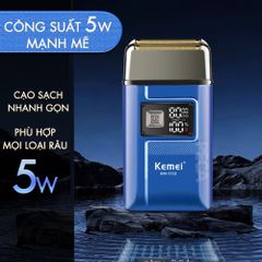 Máy cạo râu lưỡi kép Kemei KM-1112 có 2 tốc độ cắt màn hình LCD, công suất 5w mạnh mẽ, có thể fade trắng, cạo trọc hàng chính hãng