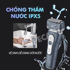 Máy cạo râu Kemei KM-111 lưỡi kép nổi cạo sạch nhanh, sạc USB tiện lợi, chống thấm nước IPX5 cạo khô và ướt đều được - Hàng chính hãng