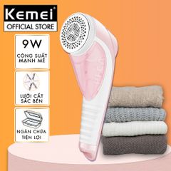 Máy cắt lông xù quần áo không dây Kemei KM-1905 cắt lông xù nhiều loại vải, công suất 9w mạnh mẽ.. - Phân phối chính hãng