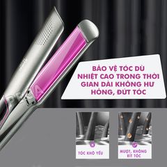 Máy duỗi tóc Kemei KM-2301 bảng nhiệt lớn 4.5 cm, điều chỉnh nhiều mức nhiệt sử dụng được cho mọi loại tóc thích hợp sử dụng salon - Hàng chính hãng