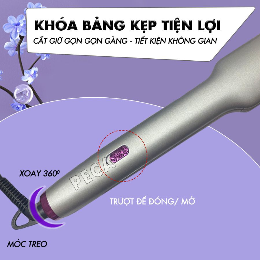 Máy duỗi tóc Kemei KM-2301 bảng nhiệt lớn 4.5 cm, điều chỉnh nhiều mức nhiệt sử dụng được cho mọi loại tóc thích hợp sử dụng salon - Hàng chính hãng