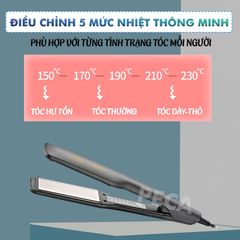 Máy duỗi tóc Kemei KM-2518 điều chỉnh 5 mức nhiệt sử dụng được cho mọi loại tóc