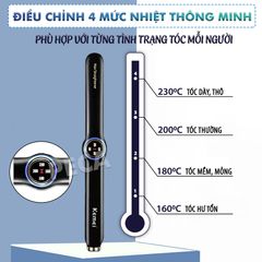 Máy duỗi tóc cao cấp Kemei KM-2513 điều chỉnh 4 mức nhiệt phù hợp sử dụng với mọi tình trạng tóc