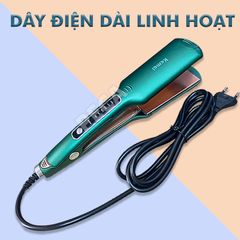 Máy duỗi tóc Kemei KM-740 điều chỉnh 6 mức nhiệt độ bảng nhiệt lớn sử dụng được cho mọi loại tóc