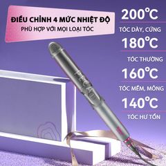 Máy làm tóc đa năng 4in1 Kemei KM-1397 chuyên dụng uốn, duỗi, bấm, hippie tiện lợi điều chỉnh 4 mức nhiệt - Hàng chính hãng