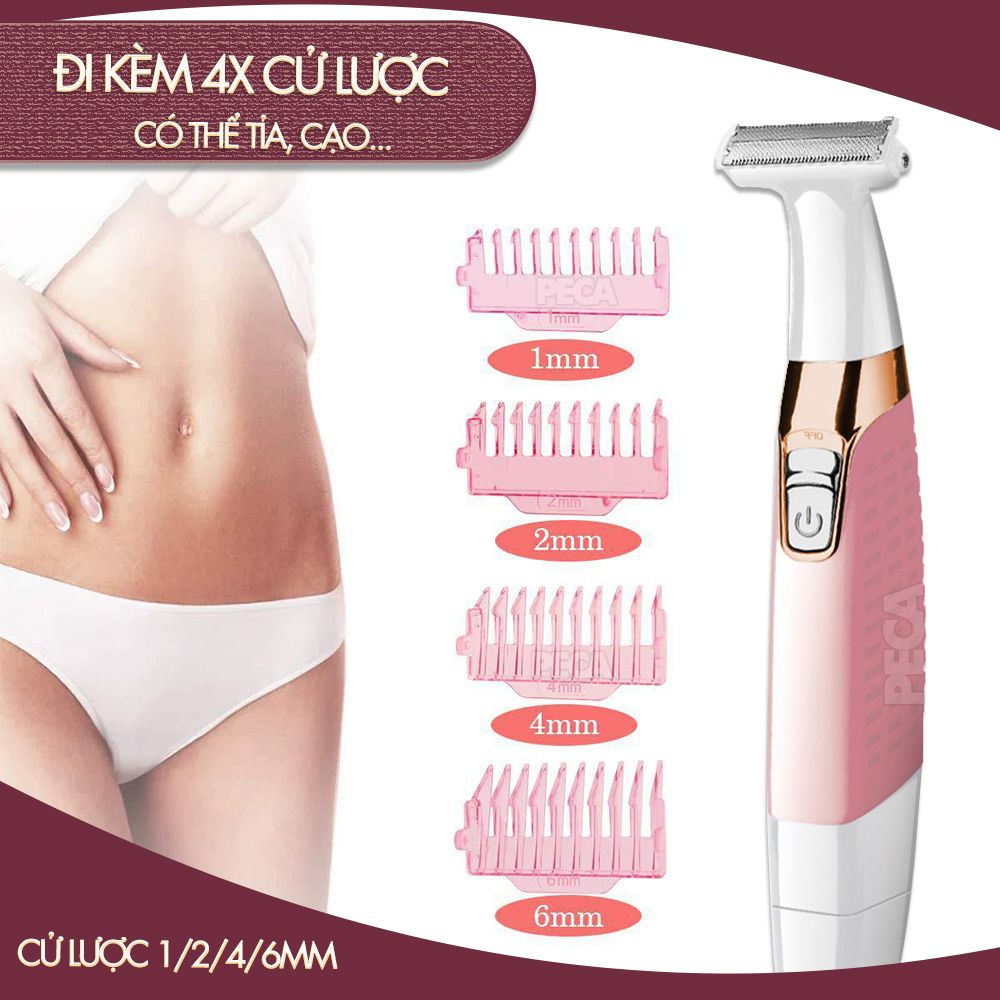 Máy tẩy lông Kemei KM-1900 chuyên dùng cạo lông toàn thân, bikini sử dụng pin sạc tiện lợi