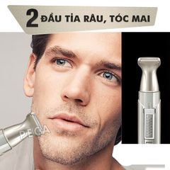 Máy tỉa lông mũi đa năng Kemei KM-315 gồm 3 đầu thay chuyên dụng tỉa lông mũi, tỉa râu, lông dùng pin sạc USB tiện lợi - phân phối chính hãng