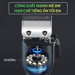 Tông đơ cắt lông thú cưng Kemei KM-CW10 không dây chuyên nghiệp công suất mạnh 8W sạc nhanh USB tiện lợi - Hàng chính hãng