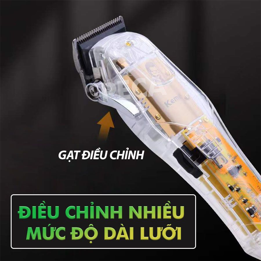 Tông đơ cắt tóc chuyên nghiệp Kemei KM-NG203 sạc nhanh USB công suất mạnh có thể dùng cạo tóc/ fade tóc- Hàng chính hãng