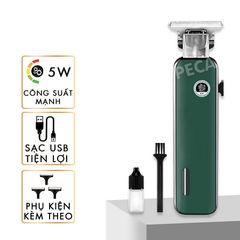 Tông đơ chấn viền cao cấp Kemei KM-5098 thiết kế độc đáo kết hợp cạo đầu, khắc tóc, fade trắng chân tóc chuyên nghiệp sạc nhanh USB công suất mạnh - Hàng chính hãng