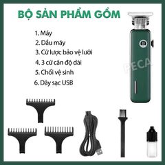 Tông đơ chấn viền cao cấp Kemei KM-5098 thiết kế độc đáo kết hợp cạo đầu, khắc tóc, fade trắng chân tóc chuyên nghiệp sạc nhanh USB công suất mạnh - Hàng chính hãng