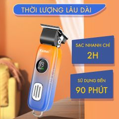 Tông đơ cắt tóc không dây Kemei KM-1837 màn hình LCD thông minh, thiết kế độc đáo, có thể cắt tóc,chấn viền, cạo râu... - hàng phân phối chính thức