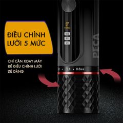 Tông đơ cắt tóc không dây Kemei KM-V310 màn hình LCD thông minh, 3 tốc độ cắt, có thể chấn viền tạo kiểu.. - hàng phân phối chính thức