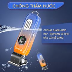 Tông đơ cắt tóc không dây Kemei KM-1837 màn hình LCD thông minh, thiết kế độc đáo, có thể cắt tóc,chấn viền, cạo râu... - hàng phân phối chính thức