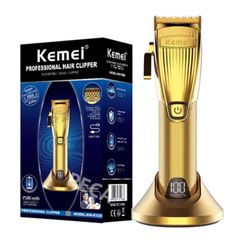 Tông đơ cắt tóc chuyên nghiệp KEMEI KM-K32S pin trâu 4 tiếng có màn hình LCD sử dụng đế sạc USB công suất mạnh 8W