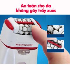 Máy tẩy lông đa năng 2in1 Kemei-2668 chuyên dùng cạo, nhổ tỉa lông toàn thân sử dụng pin sạc tiện lợi (Màu tím và đỏ)