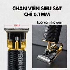 Tông đơ chấn viền không dây Kemei KM-1971A có thể khắc tatoo, cạo trắng, cạo đầu sạc nhanh - hãng phân phối chính thức