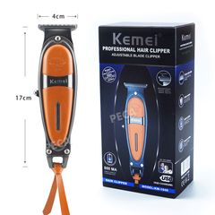 Tông đơ chấn viền KEMEI KM-1946 vỏ bọc da kết hợp inox cao cấp sạc USB tiện lợi dùng tattoo khắc tóc, cạo viền, cạo đầu