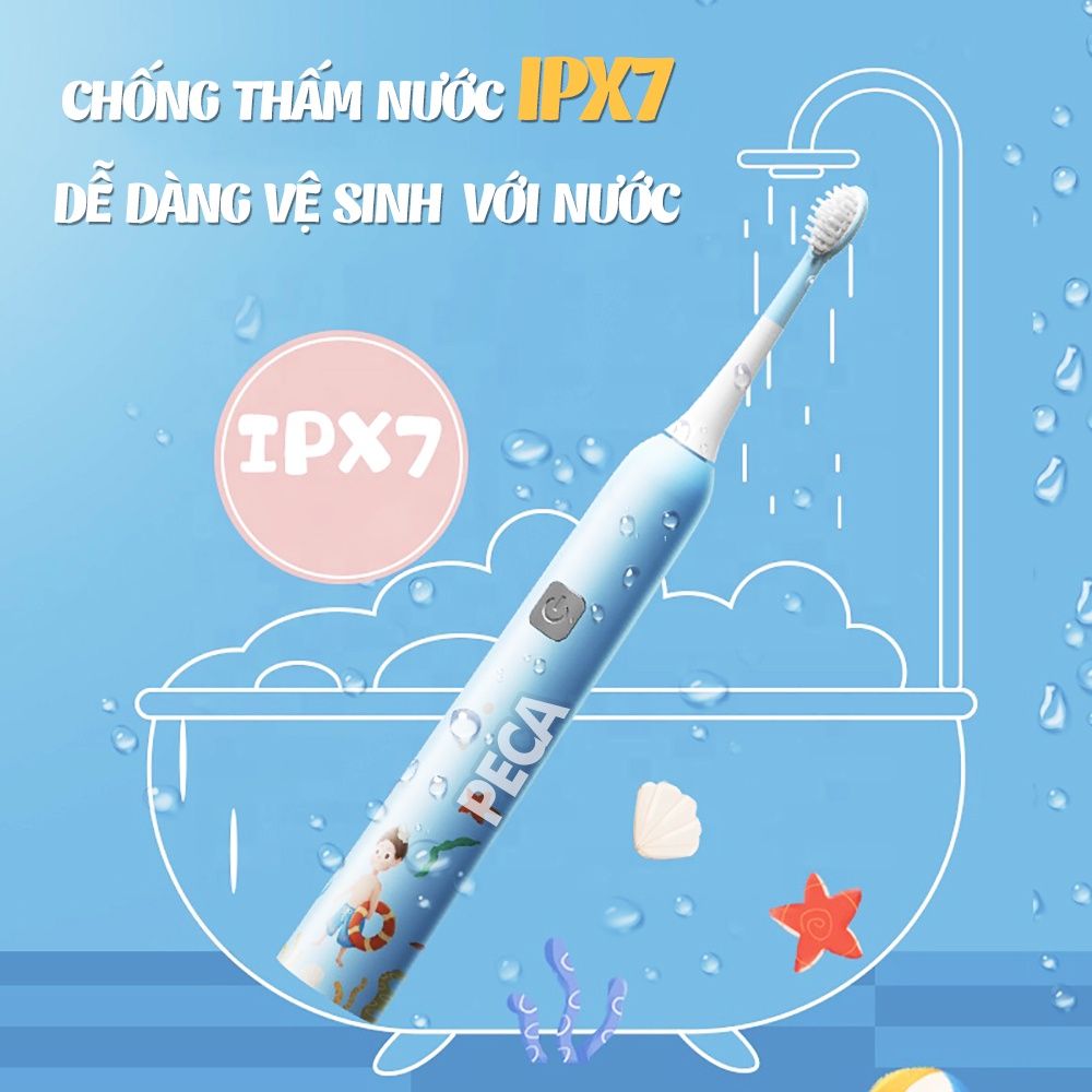 Bàn chải đánh răng điện trẻ em KEMEI KM-YS710 công nghệ rung siêu âm