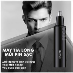 Máy tỉa lông mũi Kemei KM-X4 dùng pin sạc USB tiện lợi - phân phối chính hãng