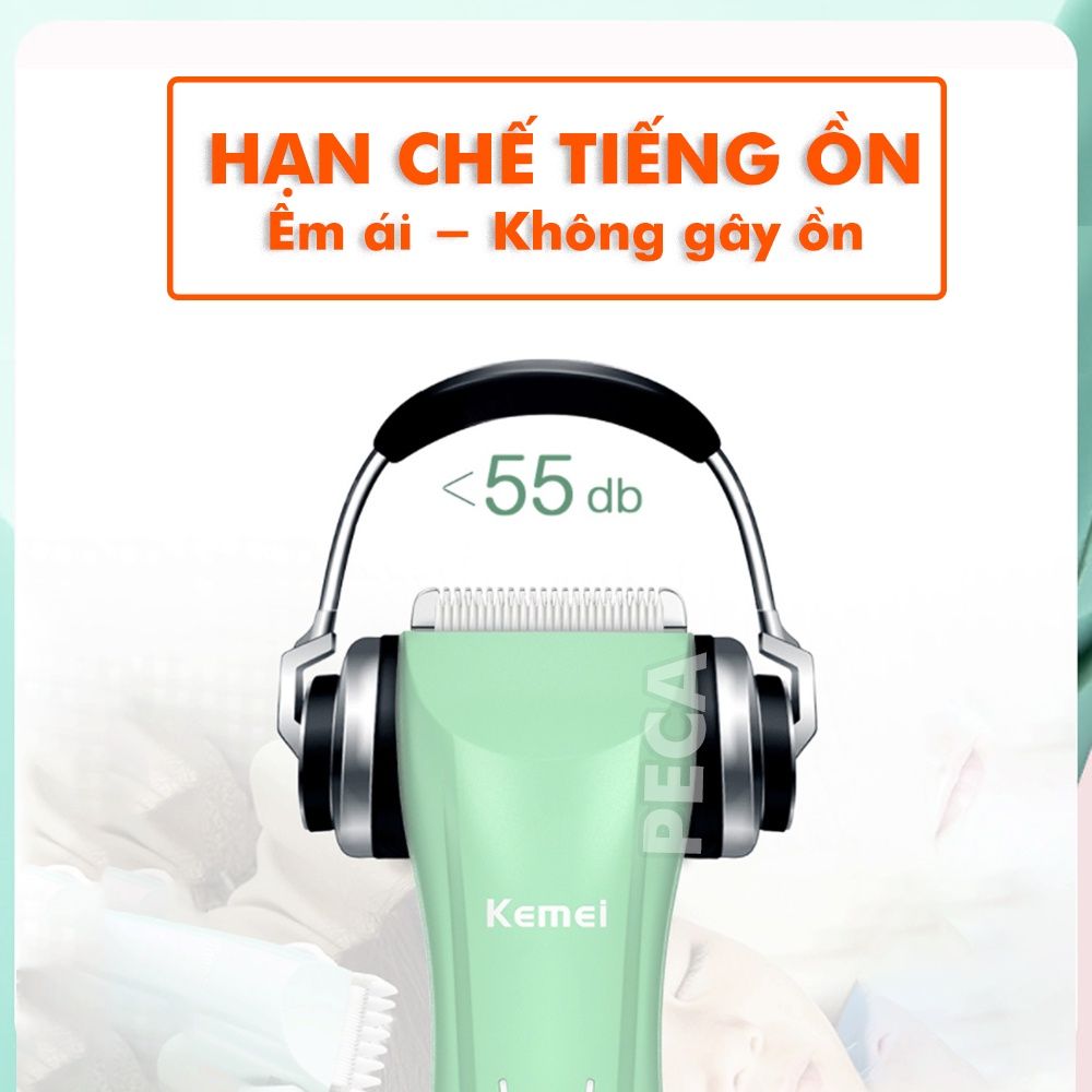 Tông đơ cắt tóc trẻ em không dây Kemei KM-811 kích thước nhỏ gọn êm ái bảo hành chính hãng 12 tháng