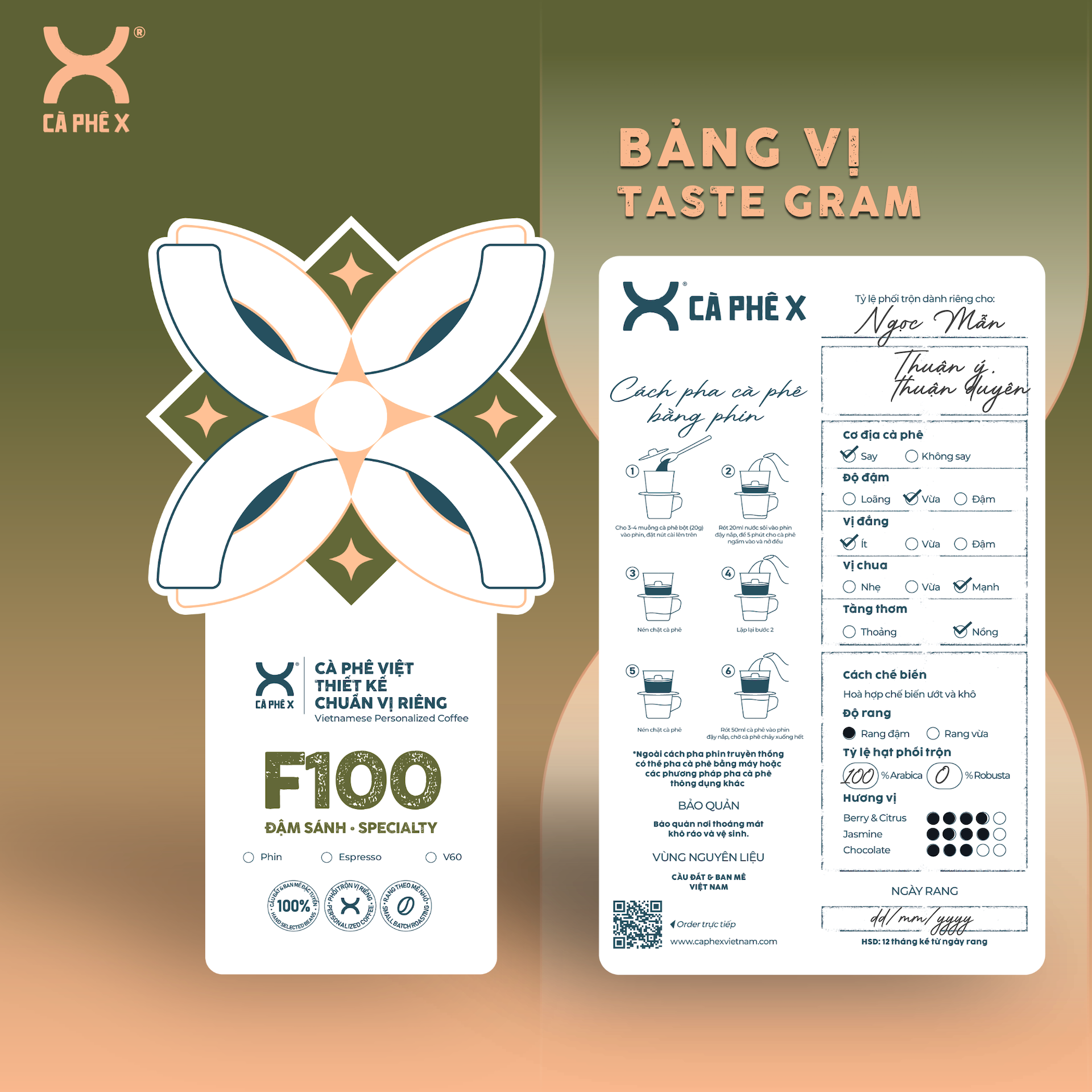 F100 • 100% Fine Arabica • Đậm Sánh