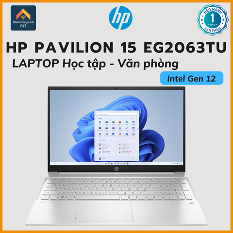Laptop văn phòng HP Pavilion 15 eg2063TU i3 1215U/8GB/256GB/15.6