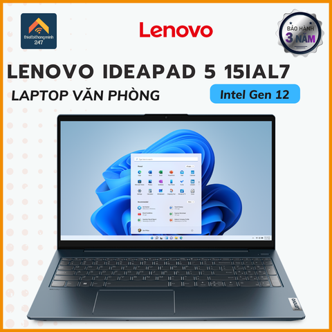 Laptop văn phòng Lenovo Ideapad 5 15IAL7 i5 1235U/8GB/512GB/15.6F/Win 11 (82SF006LVN)