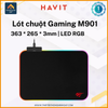 Miếng lót chuột HAVIT MP901 viền đèn Led RGB size 36.3*26.5*0.3(cm)