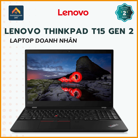 Laptop doanh nhân Lenovo ThinkPad T15 Gen 2 i7 1165G7/16GB/512GB/15.6