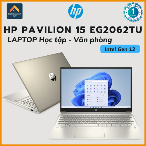Laptop văn phòng HP Pavilion 15 eg2062TU i3 1215U/8GB/256GB/15.6