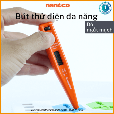 Bút thử điện đa năng Nanoco NEP1202 12V-220V (AC-DC) | mình hình LCD