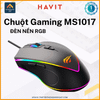 Chuột Gaming có dây HAVIT GAMENOTE MS1017 LED RGB 6400dpi