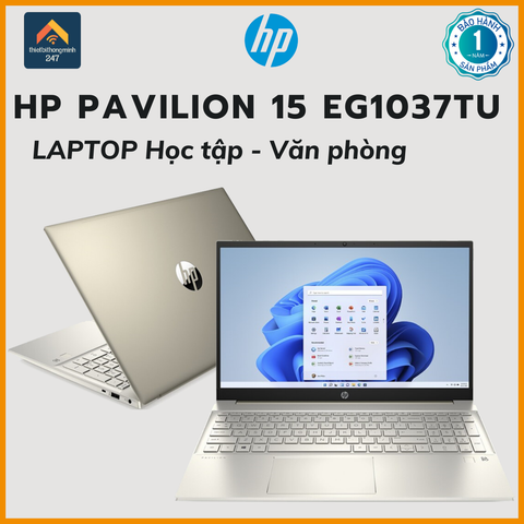 Laptop văn phòng HP Pavilion 15 eg1037TU i5 1155G7/8GB/512GB/15.6