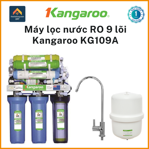 Máy lọc nước RO 9 lõi Kangaroo KG109A 10-12 lít/giờ