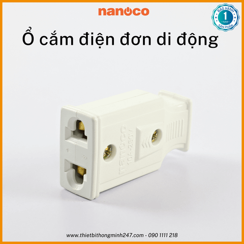 Ổ cắm điện đơn di động 250V-10A Nanoco NS10250A | chịu va đập