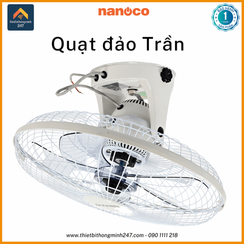 Quạt đảo trần Nanoco NOF1609 47W | 5 cánh quạt, 3 cấp gió