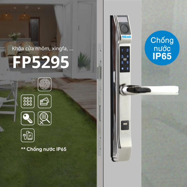 Khóa Vân Tay Cửa Nhôm FP5295 (Chống nước IP65)