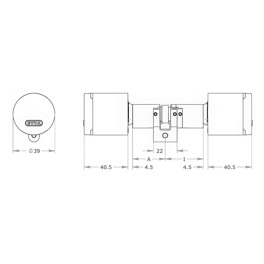 Special Order - Ruột Khoá Cửa Điện Tử Thông Minh Hai Đầu Xoay Điện Tử EVVA AirKey - EV322AK