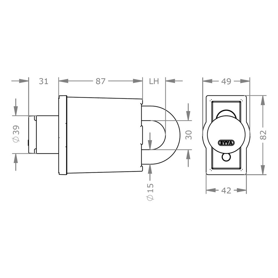 Special Order - Ổ Khóa Điện Tử Thông Minh EVVA AirKey - EVPL.H848-4WP
