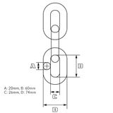  Dây Xích 20mm Chống Trộm Xe Máy Guardsman Chain, dài 200cm 