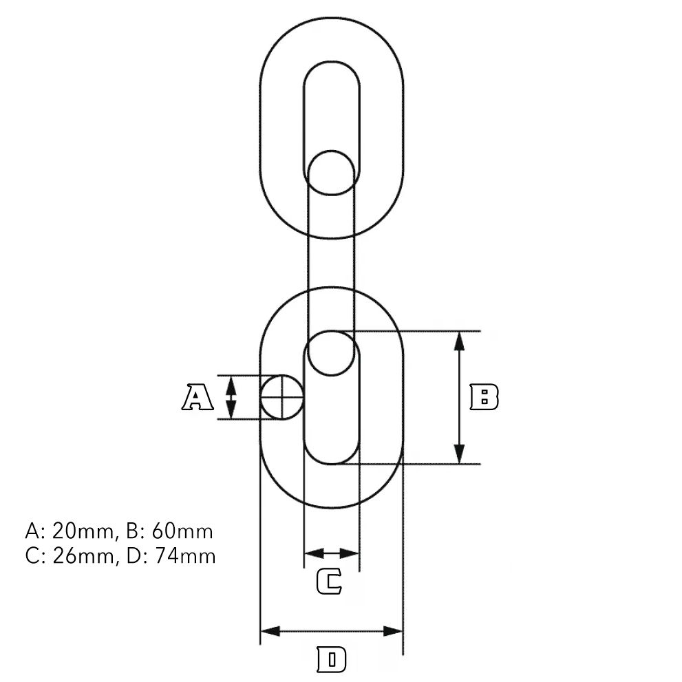  Dây Xích 20mm Chống Trộm Xe Máy Guardsman Chain, dài 200cm 